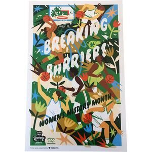 Boston Celtics Artist Residency Poster 11"x17" Monique Aimee Breaking Barriers